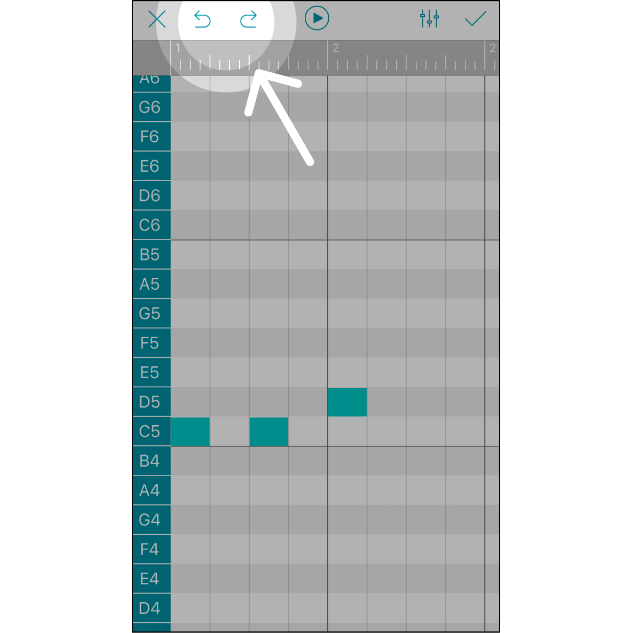 Undo/RedoHit “Undo” to remove an unwanted step. Hit “Redo” to cancel the latest “Undo” step.