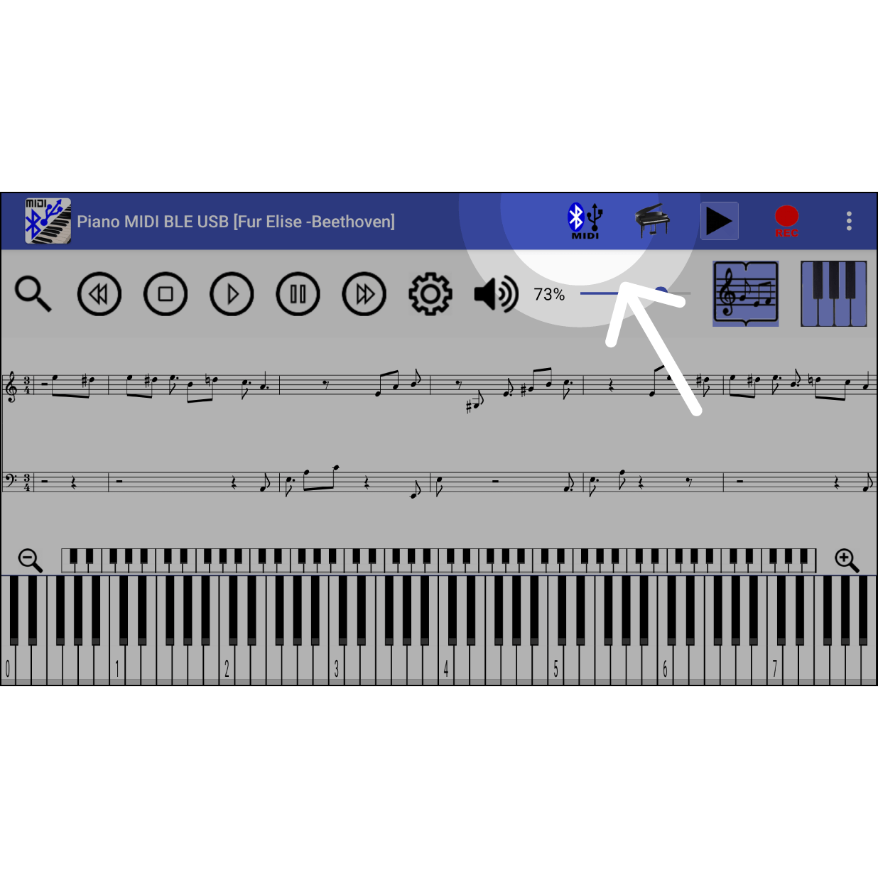 piano midi ble usb