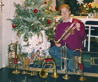 My brass instruments collection in the 90"s.