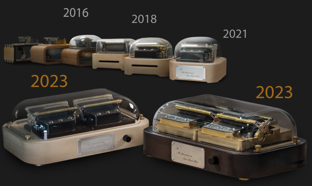 We have arranged the music box models developed by Muro Box in order of their release year.